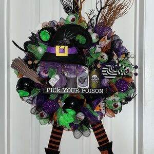 Halloween witch wreath